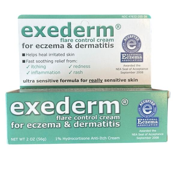 Exederm Flare Control Cream for Eczema & Dermatitis Anti-Itch 2oz (10/25) x 2 - Picture 2 of 8